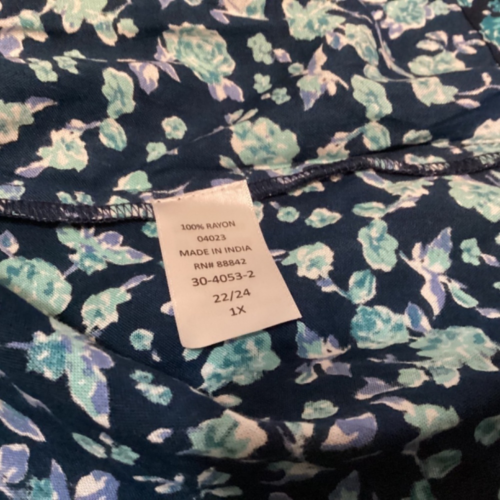 Women Within Blouse Dainty Floral Cottagecore Spilt Bodice Womens SZ 1X - Picture 5 of 8